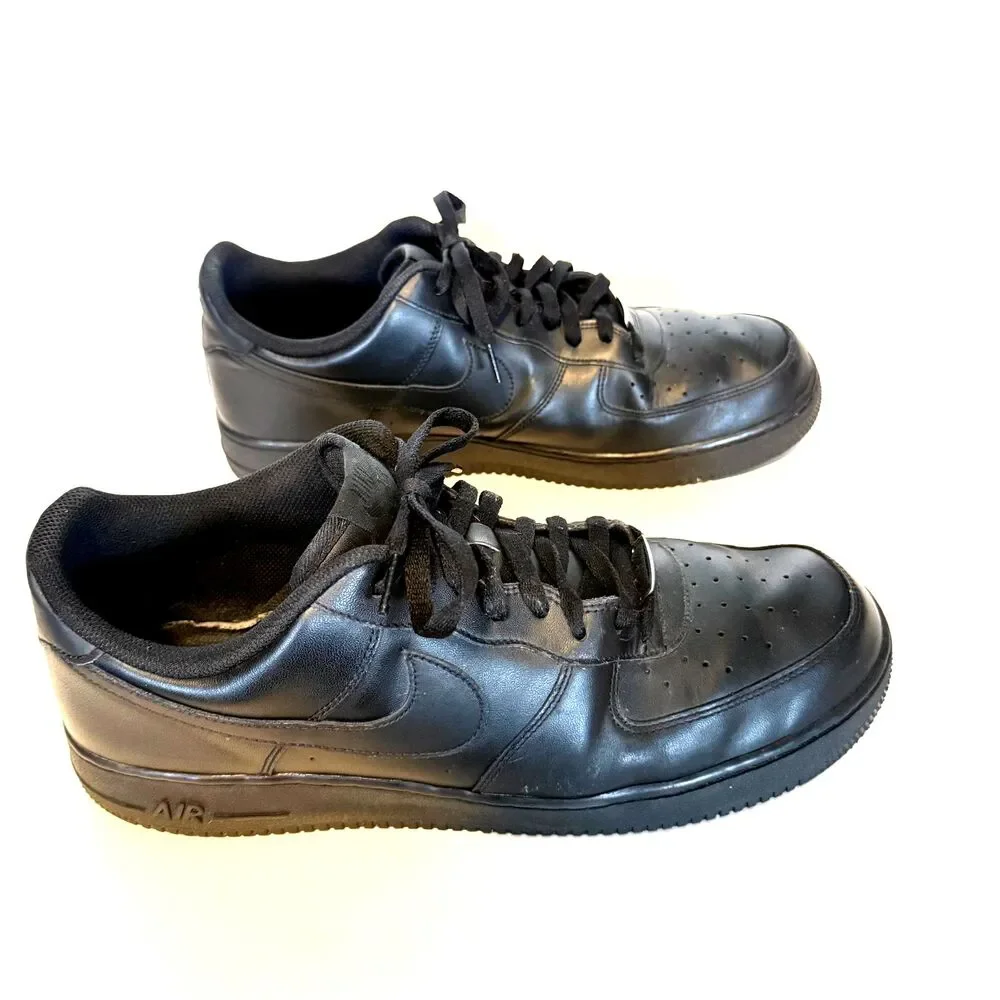 Nike Air Force 1 '07 Triple Black CW2288-001 Men's Size 15 Black- OBA!
